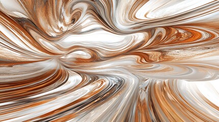Obraz premium Abstract swirling beige and brown patterns art
