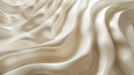 Obraz premium A close-up view of smooth, flowing fabric creating soft, elegant textures.