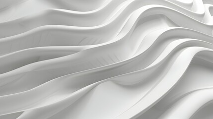 Fototapeta premium A smooth, flowing white surface creates a sense of depth and texture.