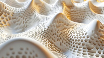 Abstract textured surface with intricate patterns and soft lighting.