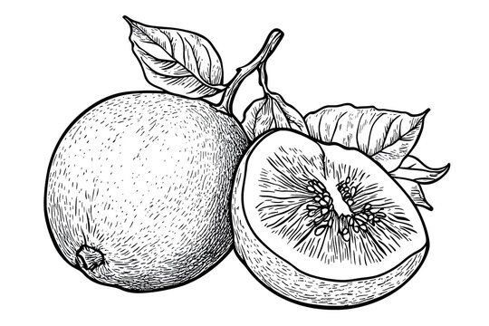recommend clip art: Kiwi Fruit: Drawing, Sketch, Illustration