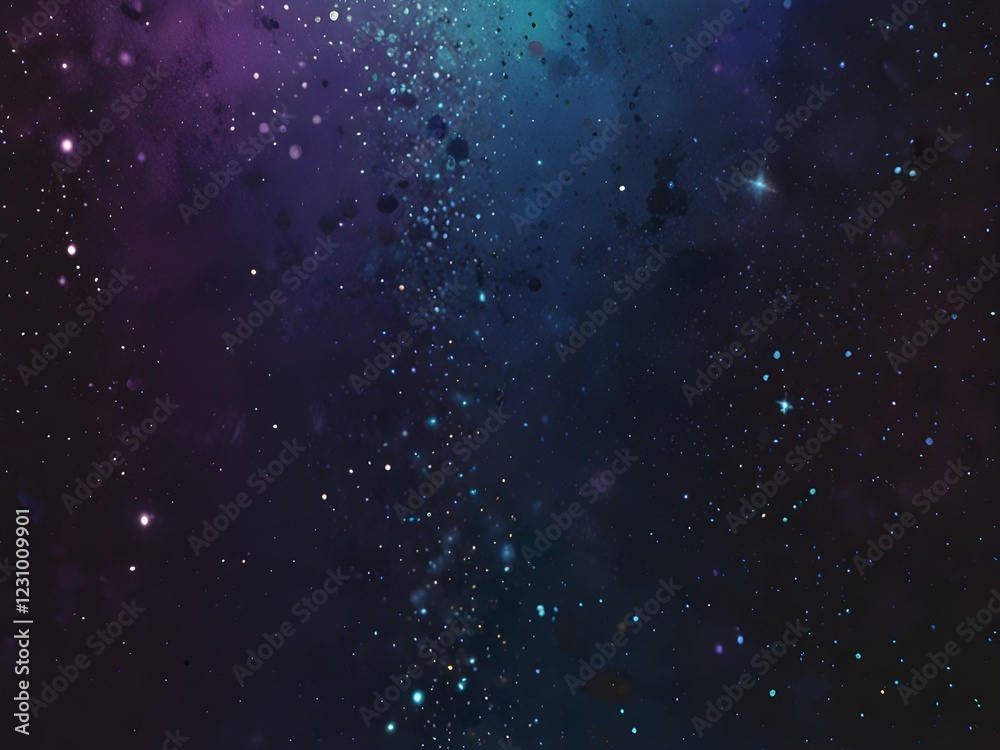 Wall mural a captivating cosmic scene with a blend of deep purples, blues & blacks creates a mysterious and eth