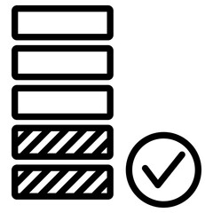 레벨 측정 체크 아이콘