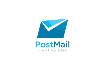 Creative Mail Concept Logo Design Template