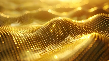 A shimmering golden wave pattern, evoking a sense of fluidity and luxury.