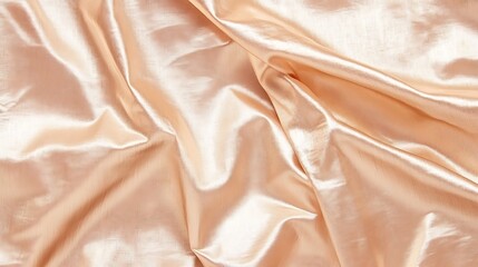 Draped Peach Colored Satin Fabric Texture