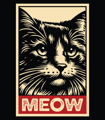 Cat Meow - Ready to Use Graphic Design Illustration