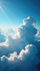 Fototapeta premium Low-hanging stratus clouds casting a cool shadow on the earth, open, stratus clouds