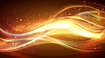 Golden Waves of Light and Sparkling Dust