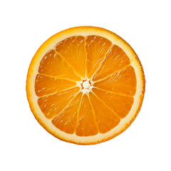 A juicy orange slice on a transparent background