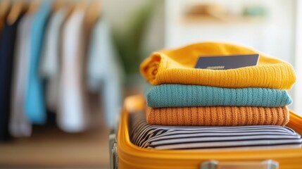 Packing essentials for an exciting journey awaits in the suitcase