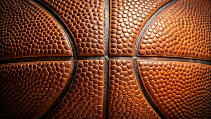 Rough and worn basketball leather surface with scuffs and scratches, rugged, leathery