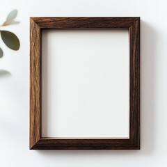 Fototapeta premium Wooden Picture Frame on a White Background