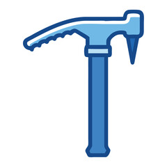 Ice pick mountaineering tool winter exploration icon