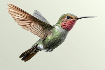 hummingbird feeding on a flower