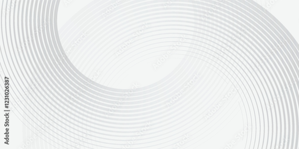 Wall mural abstract white glowing geometric lines on gray background. modern shiny blue circle lines pattern. f