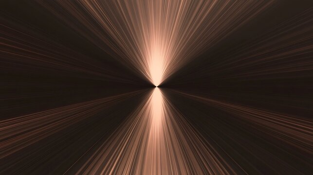 Abstract Brown Light Rays Converging at Center - Powered by Adobe