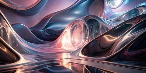 Abstract Metallic Landscape