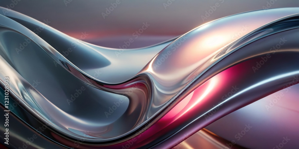Canvas Prints abstract metallic fluid forms