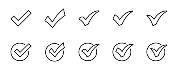 check mark icon set