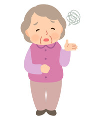 高齢女性　表情ポーズ　シニア　高齢者　後期高齢者