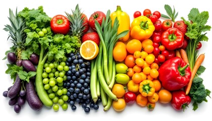 Rainbow of Fresh Fruits and Vegetables Healthy Eating