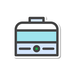 ステッカー日用品家電関連の単品アイコン　加湿器