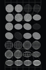 streetwear elements decoration set website icons