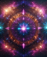 Fototapeta premium Sparkling glitter creates a kaleidoscope of colors, abstract effect, sparkle