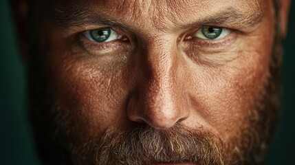 Fototapeta premium Portrait of a man exuding strength and wisdom in Renaissance style