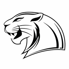A panther  head silhouette