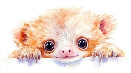 Obraz premium Cute and Adorable Cartoon Animal with Big Eyes and Fluffy Fur