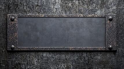 Rustic Metal Rectangular Sign Blank Template