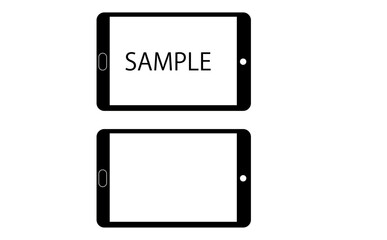 タブレット端末Tablet Computerの形をした、空白の枠（ベクター素材）