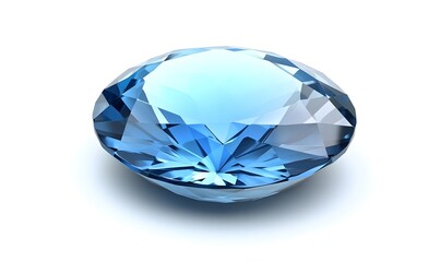 Blue gemstone, studio shot, white background, jewelry design