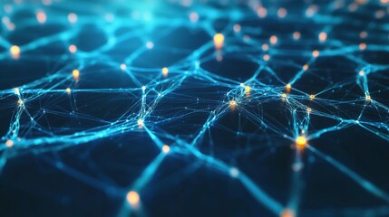 An advanced AI neural network visualization with vibrant nodes and connections, clean digital interface with a high-tech look, Modern style