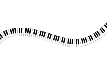 緩やかな曲線を描く鍵盤