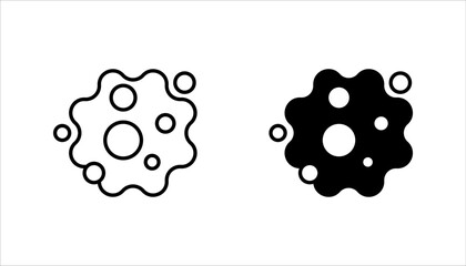 Cancer cell icon set, cancer disease vector illustration on white background.