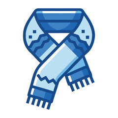 Cozy wool winter scarf cold weather icon