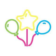 Star Shaped Neon Balloon