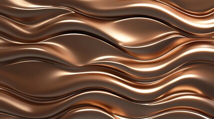 Obraz premium Abstract bronze metallic flowing waves background