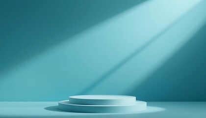 Light Blue Minimalist Product Display Platform