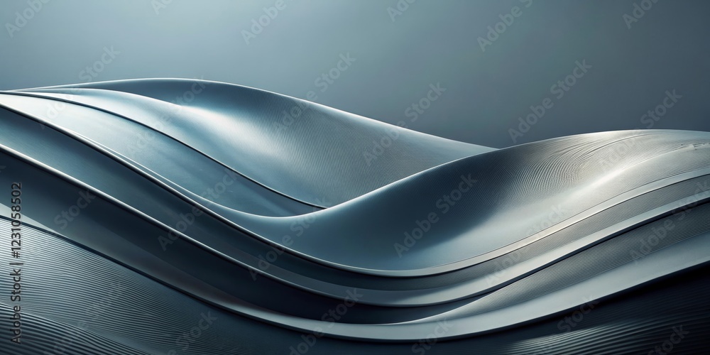 Canvas Prints abstract metallic waves background