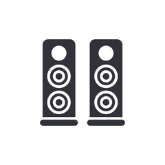 Speaker solid icons, minimalist vector illustration ,simple transparent graphic element .Isolated on white background