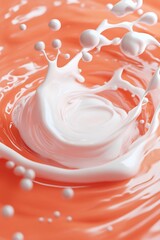 Creamy tomato soup with swirl of cream