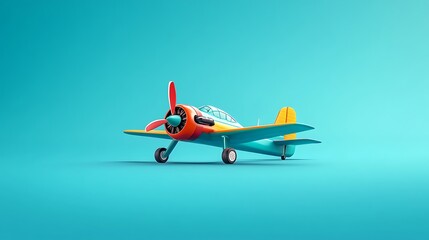 3d Airplane logo render