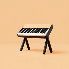 Fototapeta premium 3D Keyboard Stand Logo Render