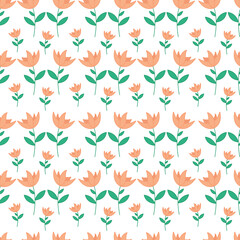 Flowers Seamless Pattern Illustration