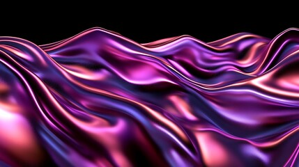 Fototapeta premium Abstract Purple And Pink Metallic Fabric Drapes