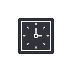 Clock solid icons, minimalist vector illustration ,simple transparent graphic element .Isolated on white background